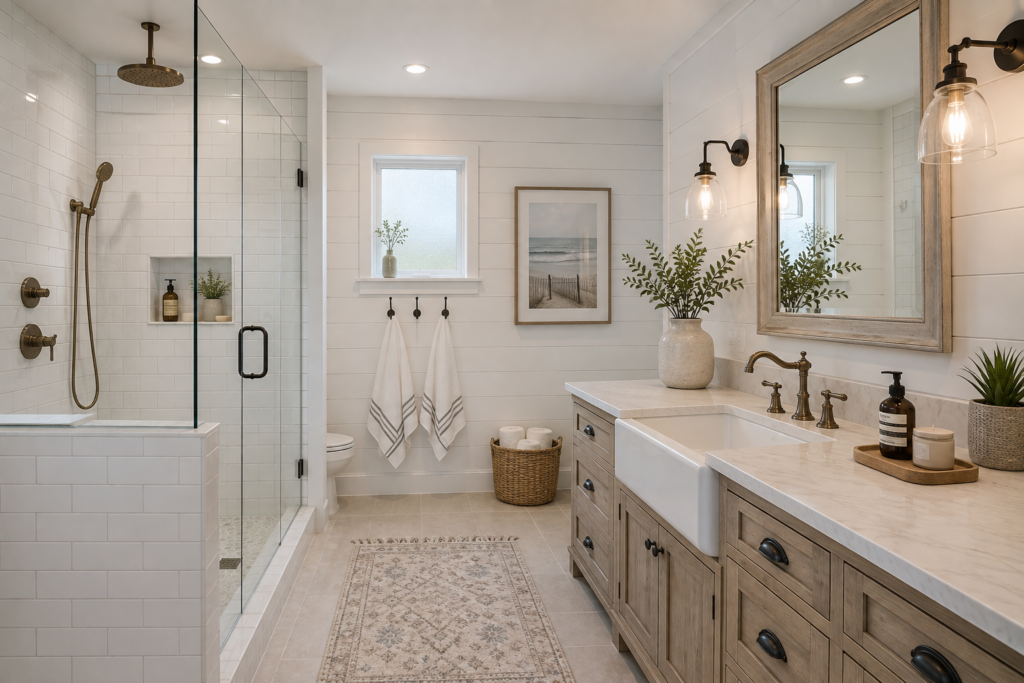 farmhouse bathroom remodel
