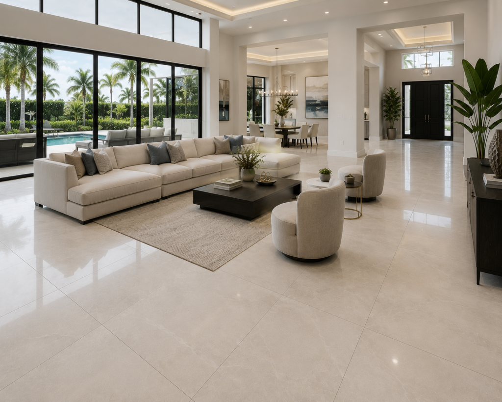 large tile installation