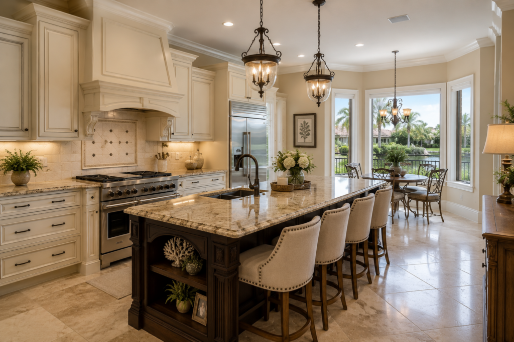 traditional kitchen by united eagle constructio