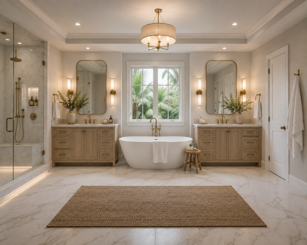 transitional bathroom design west palm beach