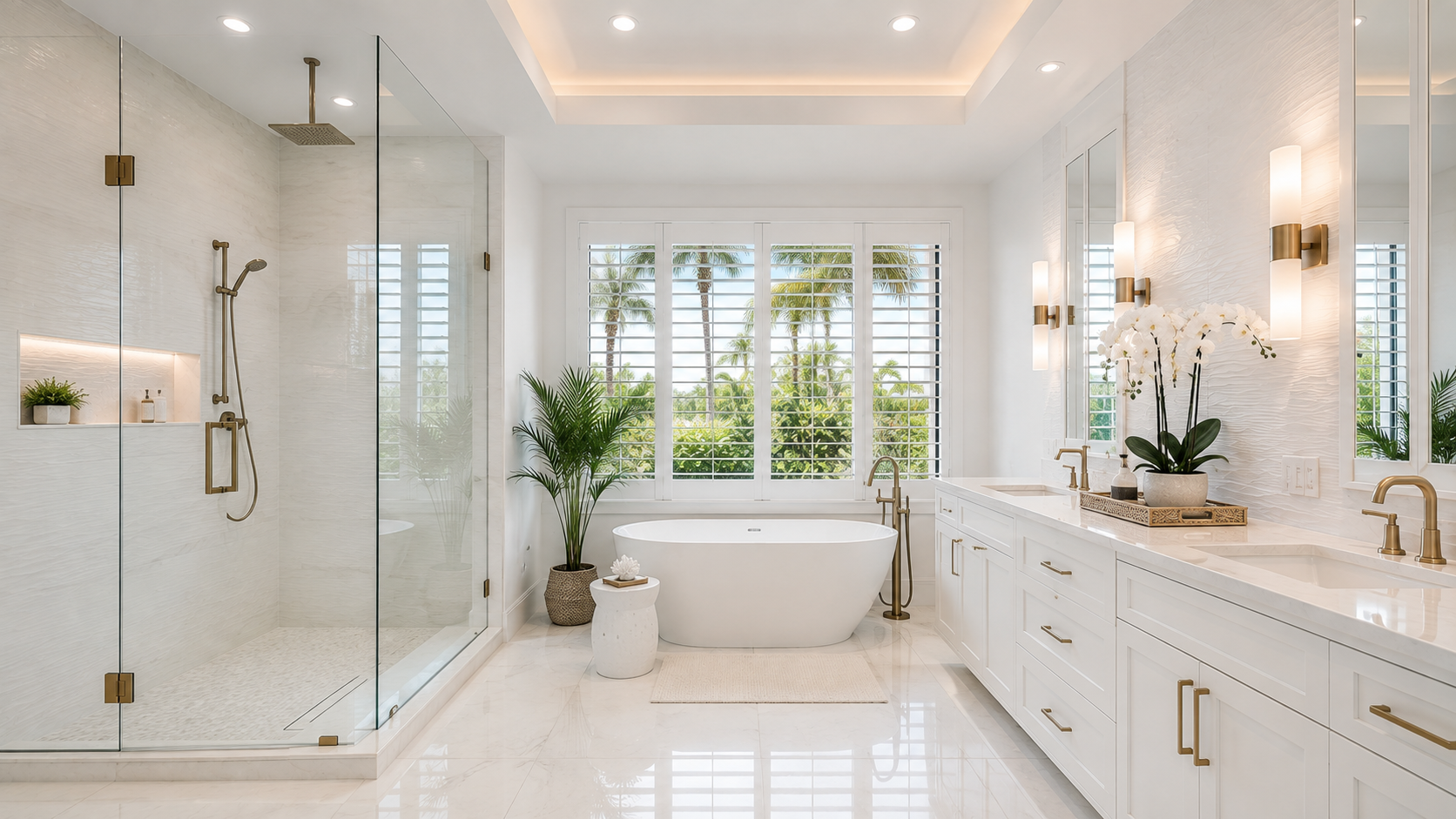white bathroom remodel boca raton